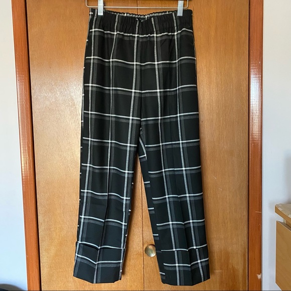 ZARA Cuffed Plaid Pants - Picture 2 of 7